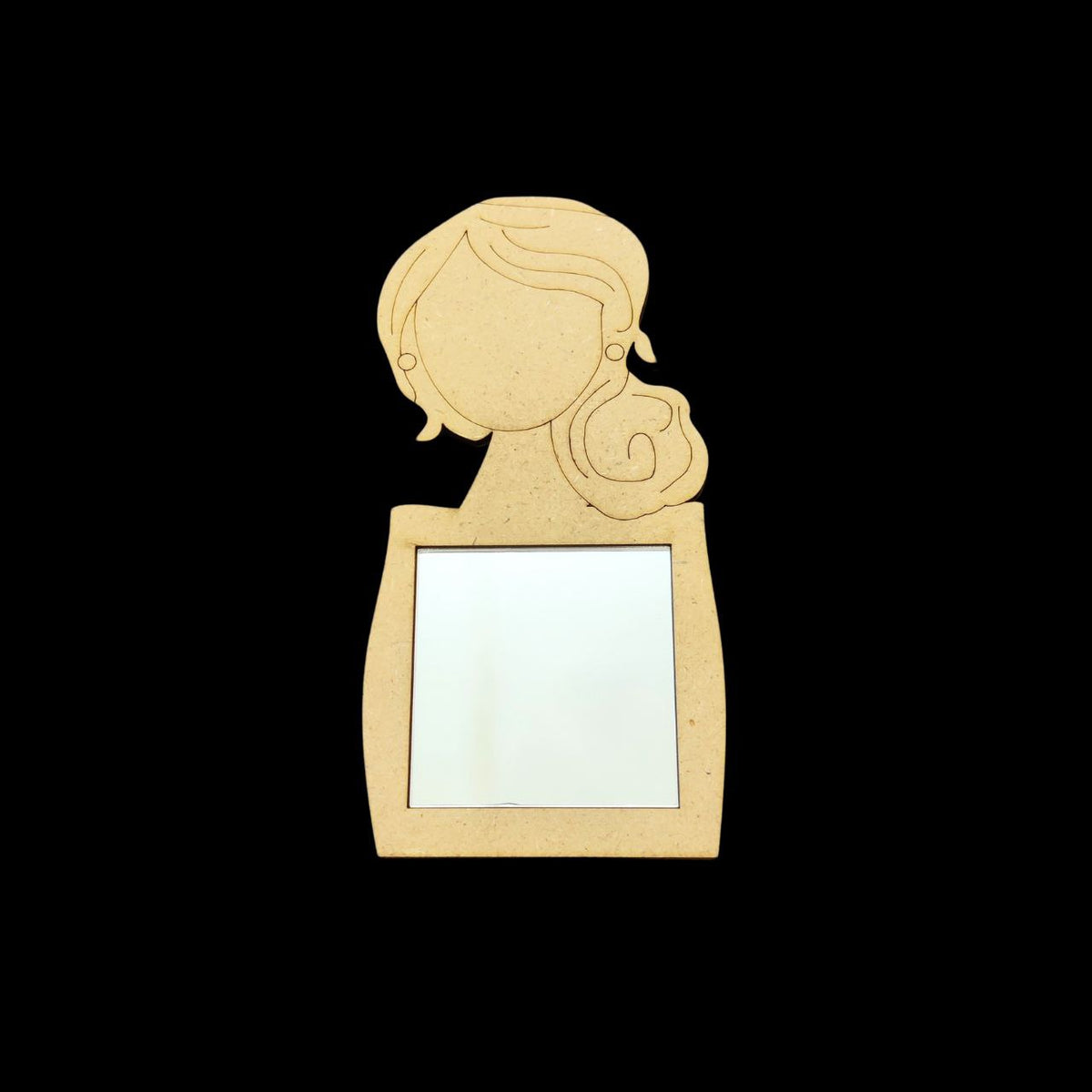 Girl - Mini Pocket Mirror with Acrylic (MDF Premarked Mirror Base)