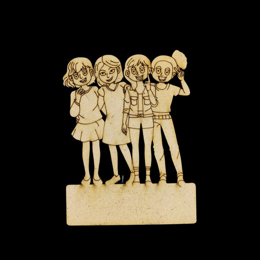 Girl Squad (MDF Mini Fridge Magnet Name Board) Friendship Day