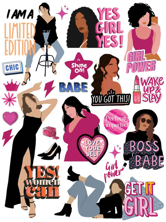 Girl-Women-Lady Elements (Instant Transfer Sheet)
