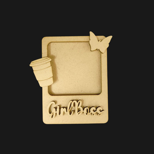 GirlBoss (MDF Fridge Magnet Base)