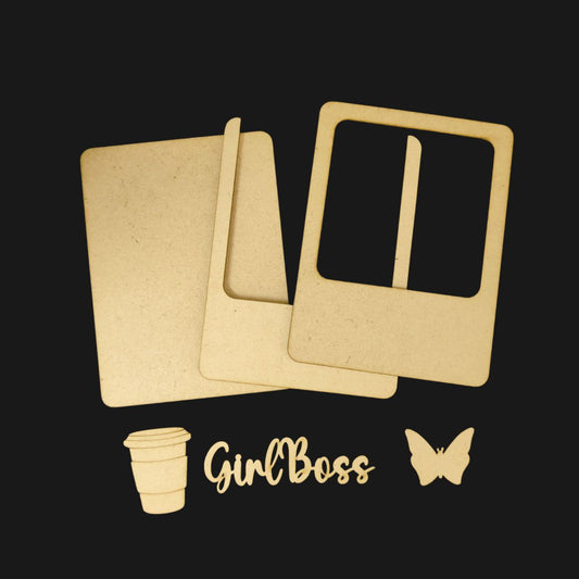 GirlBoss (MDF Fridge Magnet Base)