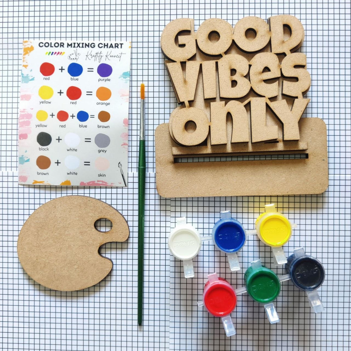 Good Vibes Only - Desk Quote Stand Kit (MDF)
