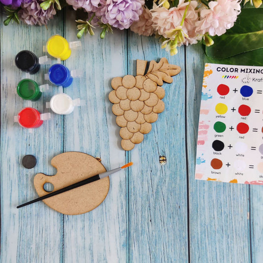 Grapes (Fridge Magnet DIY kit) MDF