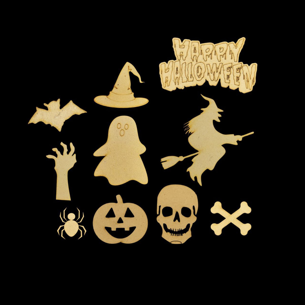 Halloween Elements Bundle (MDF Lasercut Embellishments )