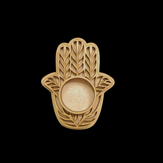 Hamsa Palm - Cutwork Tealight holder (MDF) Diwali Festive Collection