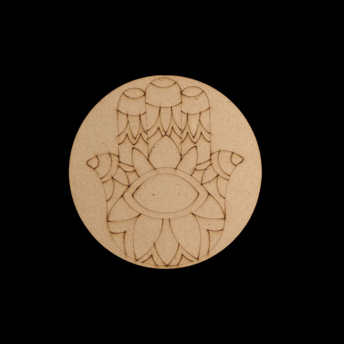 Hamsa Palm (Evil Eye Coaster - MDF Premarked)