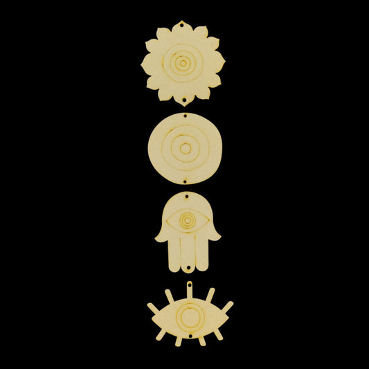 Hamsa Palm / Evil eye - Ethnic (MDF wall car dangler)