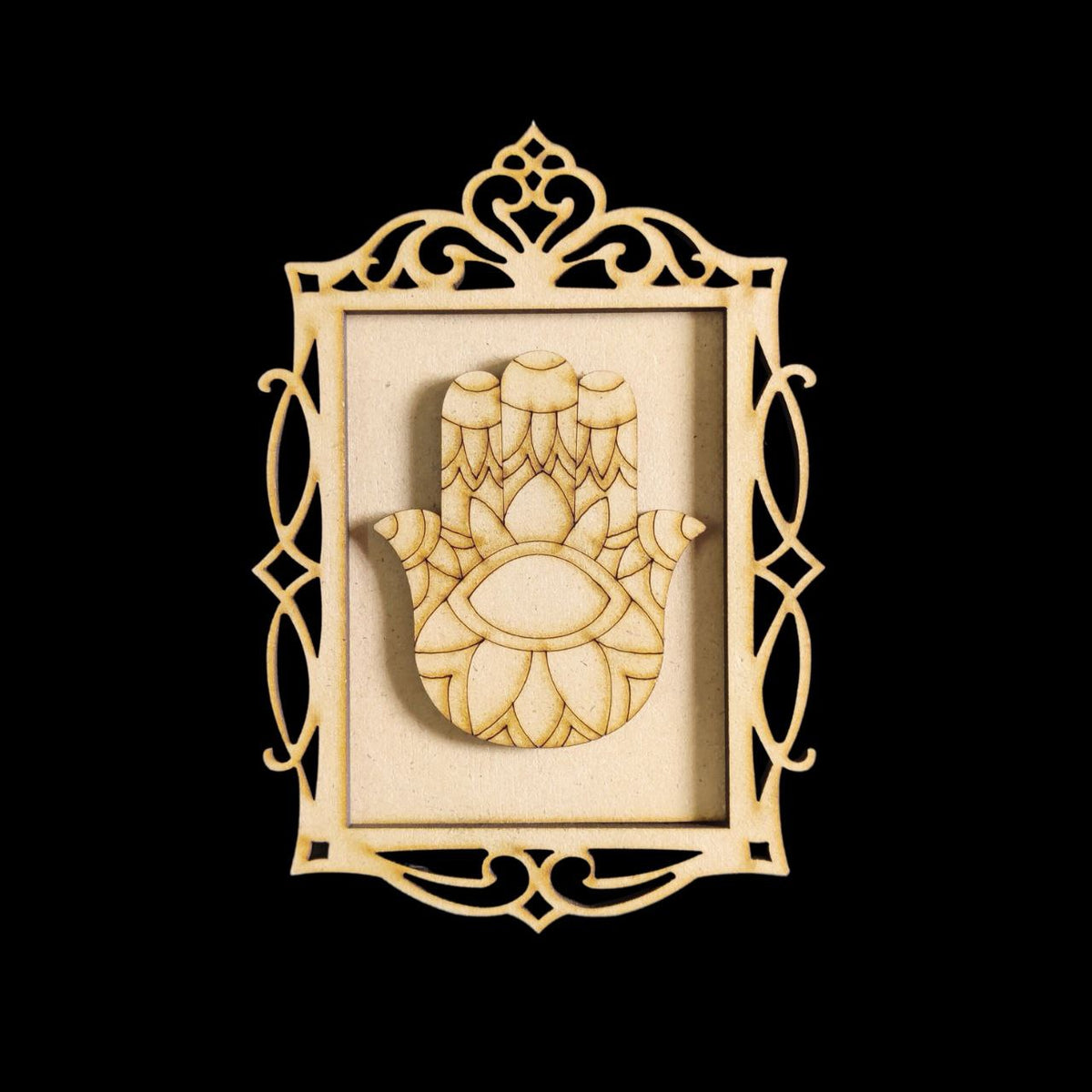 Hamsa Palm - Festive (MDF Fridge magnet base Wall decor)