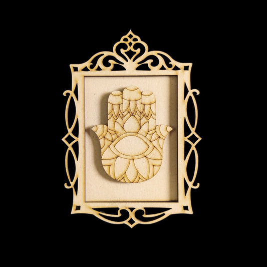 Hamsa Palm - Festive (MDF Fridge magnet base Wall decor)