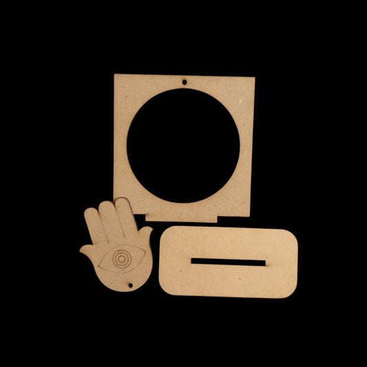 Hamsa Palm Hand - Evil Eye (MDF Desk Stand)