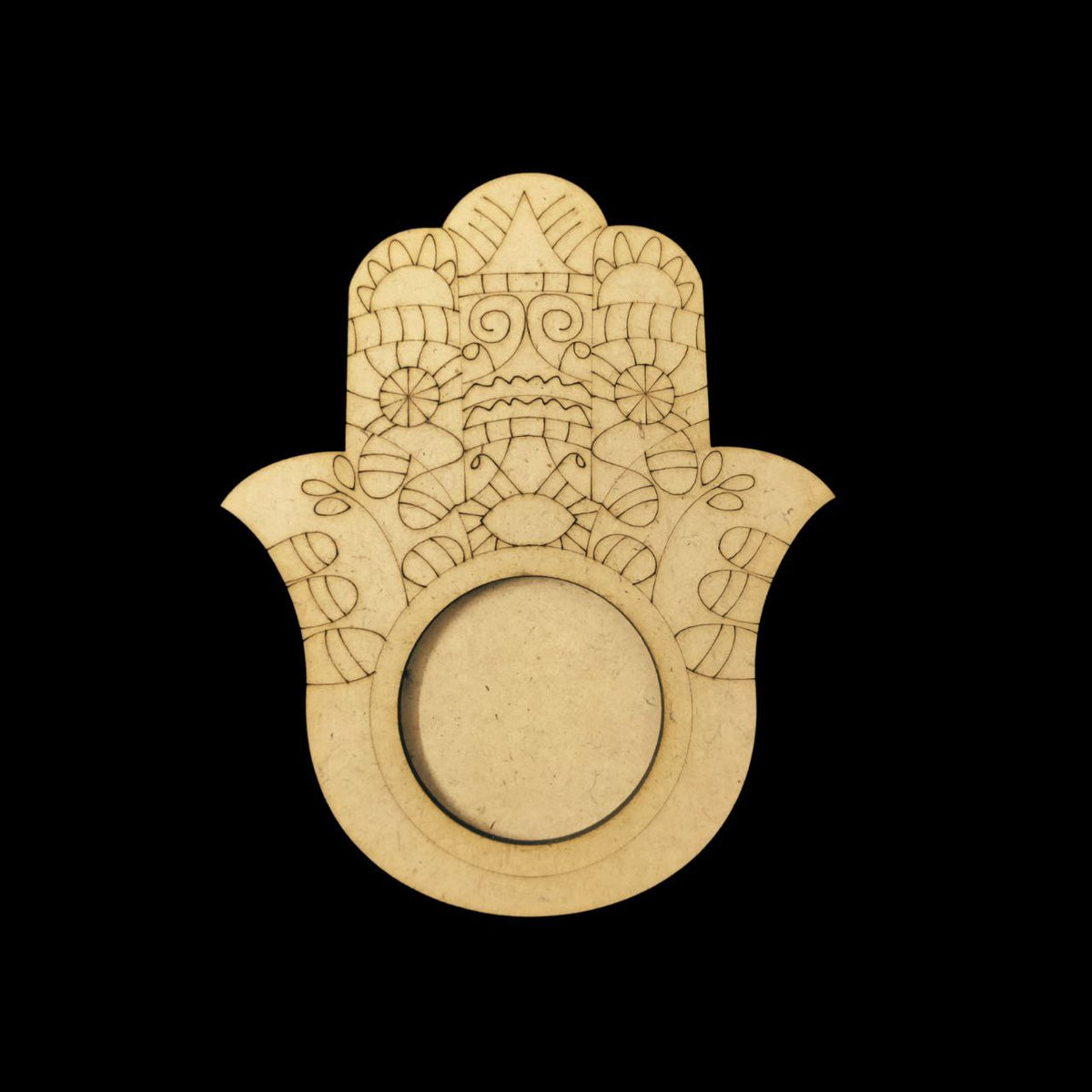 Hamsa Palm (MDF Premarked Tealight Holder) festive