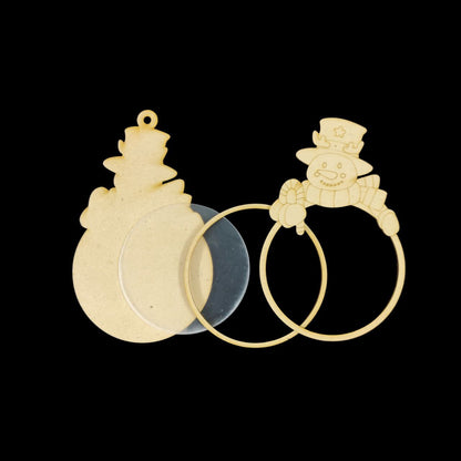 Happy Snowman - (Christmas MDF Shakers)