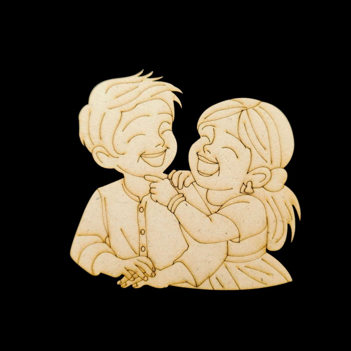 Happy Brother Sister Day (MDF Premarked Base - Raksha Bandhan)