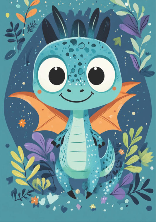 Happy Smiling Cute Dinosaur (Decoupage Paper)3