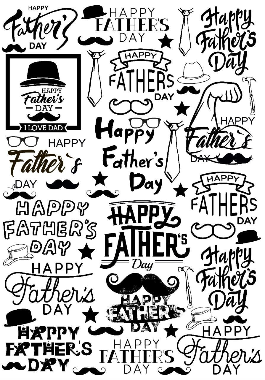 Happy Father's day ( Instant Transfer Sheet )