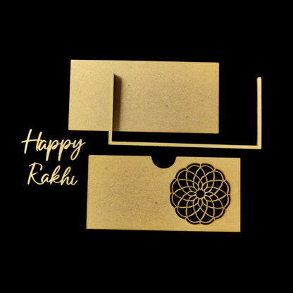 Happy Rakhi - Floral Mandala Cash Envelope (MDF)