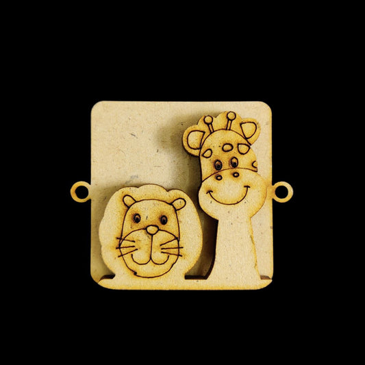 Happy animals (Kids MDF Layered Logo Rakhi)