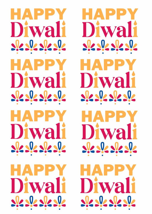 Happy Diwali 1 - Press n Peel UV DTF Stickers