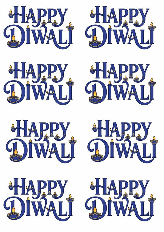Happy Diwali 3 - Press n Peel UV DTF Stickers
