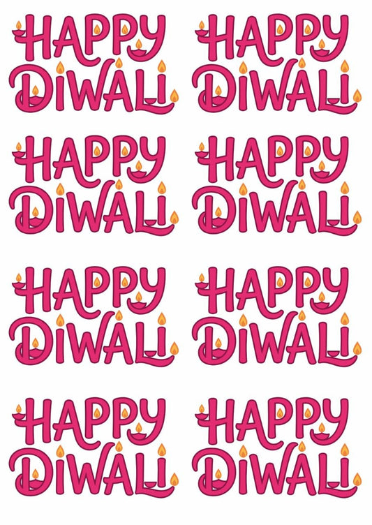 Happy Diwali 4 - Press n Peel UV DTF Stickers