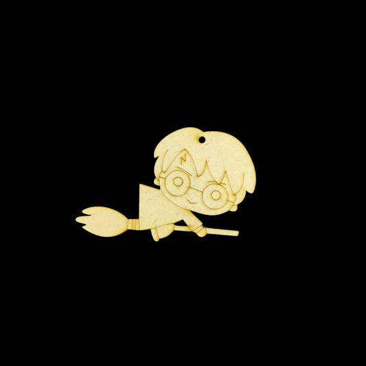 Harry Potter on Broom (Premarked Keychain base MDF)