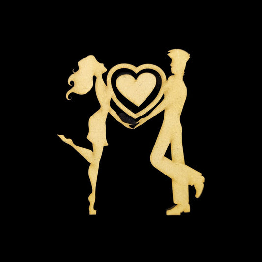 Heart Couple ( MDF Laser cuts - Valentine's )
