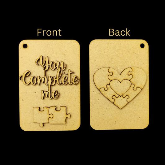 Heart Jigsaw ( Love Wordings - Keychain Base - Valentine's Collections )