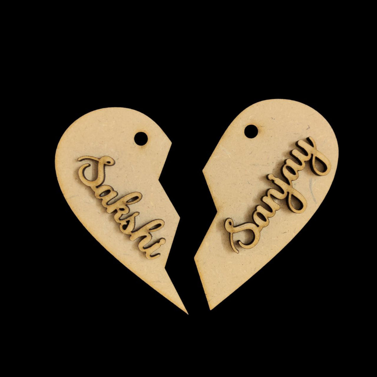 Heart - Initials ( MDF Keychain Base - Valentine's ) Personalised
