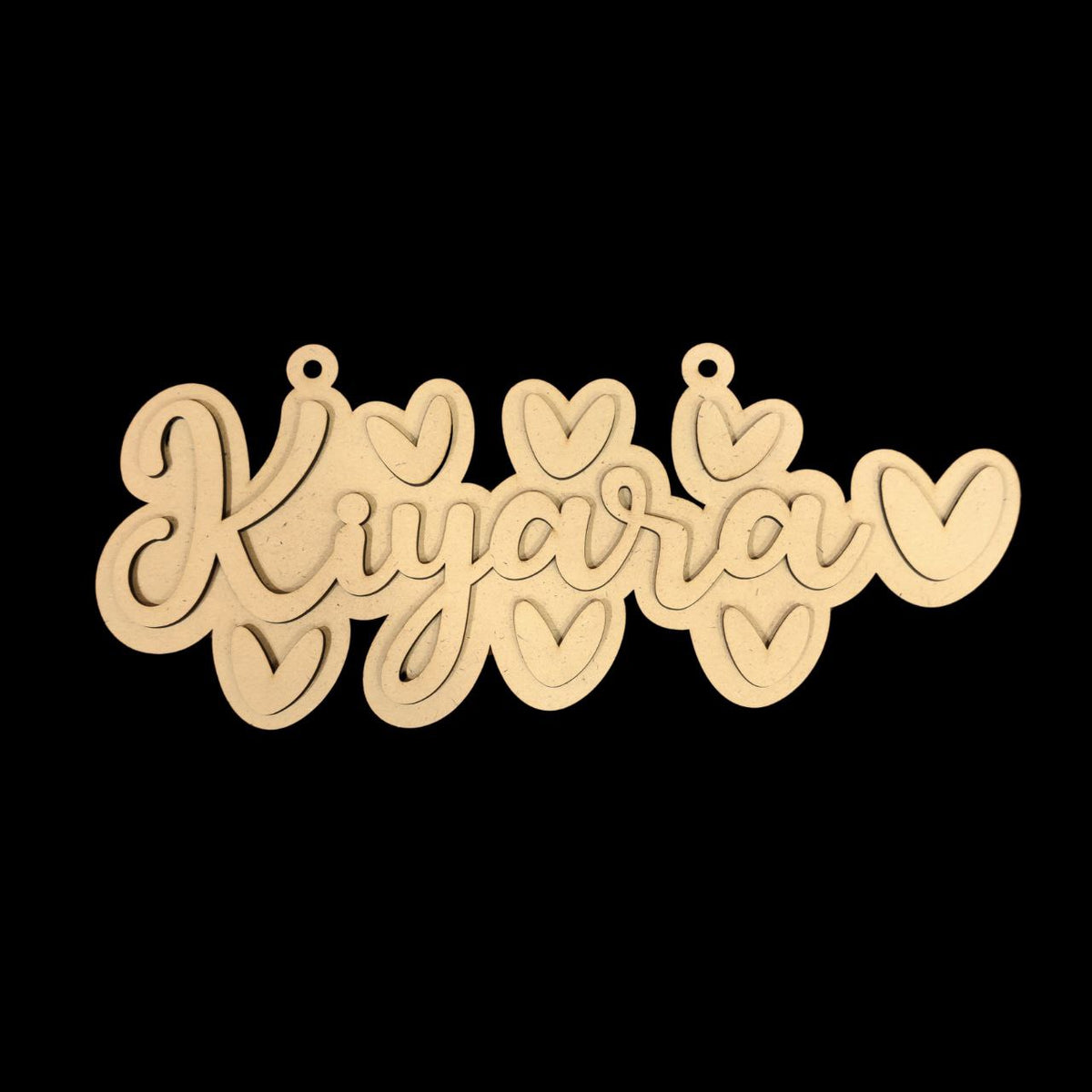 Heart Name Plank - Personalised Hangings (MDF)