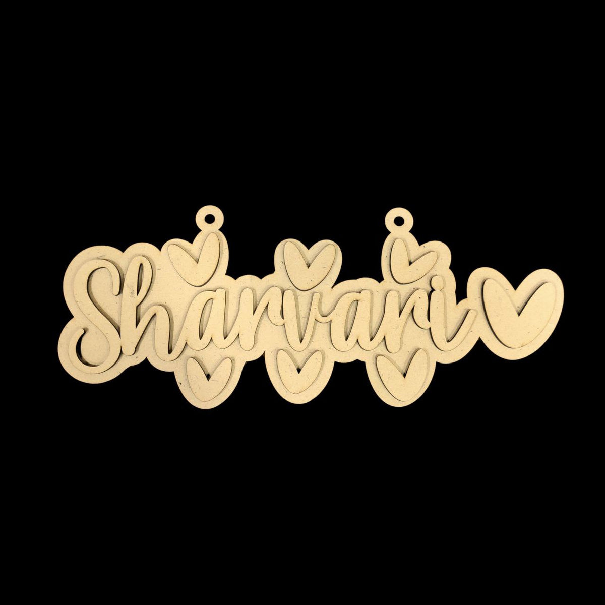 Heart Name Plank - Personalised Hangings (MDF)