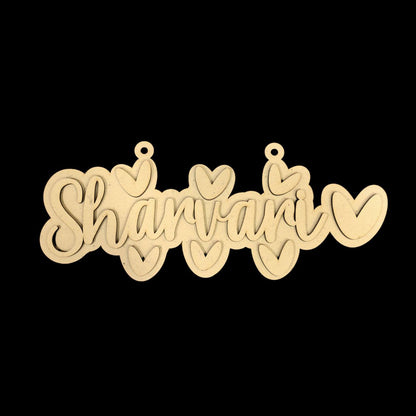 Heart Name Plank - Personalised Hangings (MDF)