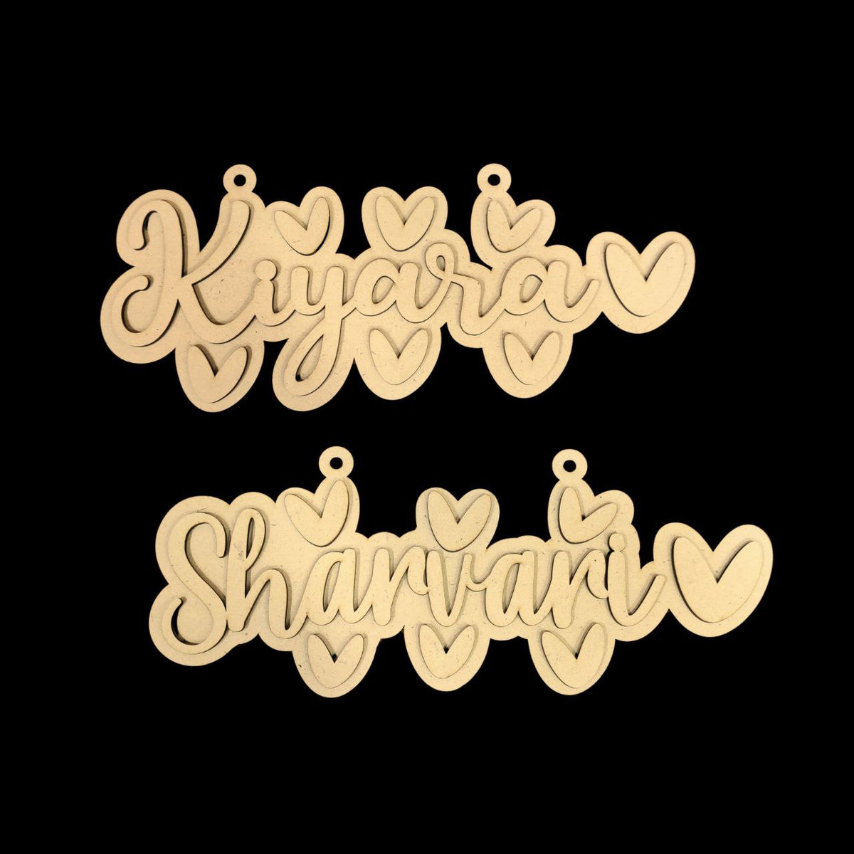Heart Name Plank - Personalised Hangings (MDF)