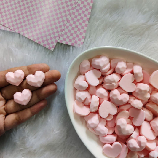 Heart Pink Pastel Candy - Resin Plastic Charms