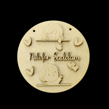 Minimalist Love - Personalised Couple Name Plate Rectangular (MDF Valentine's)