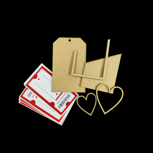 Hearts - Love Coupon holder (MDF - Valentine's Collection )