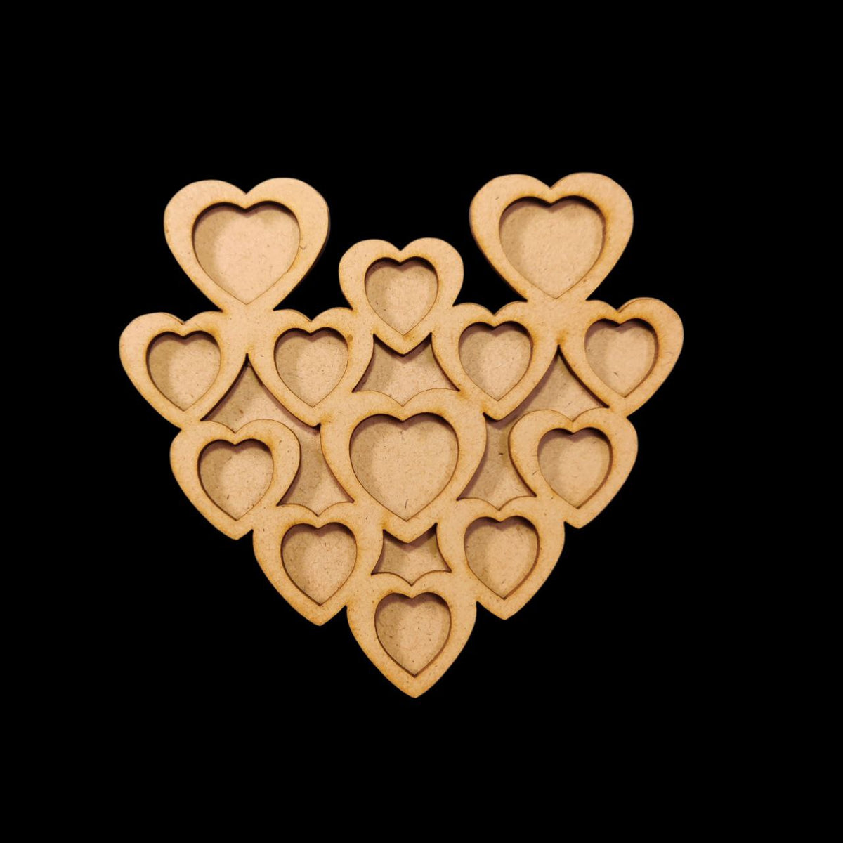 Boxes in a Heart ( MDF Layered Coaster - Valentine's )