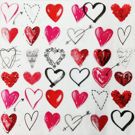 Rows of Heart ( German Napkins Tissues )