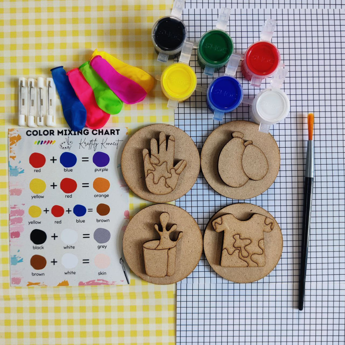 Holi DIY Badge Kit (MDF)