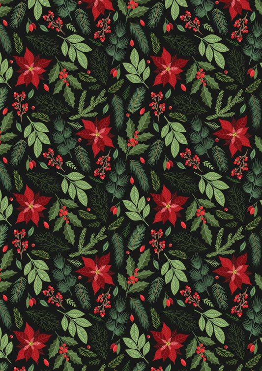 Holly Leaves n Berries ( Christmas - Decoupage Paper )