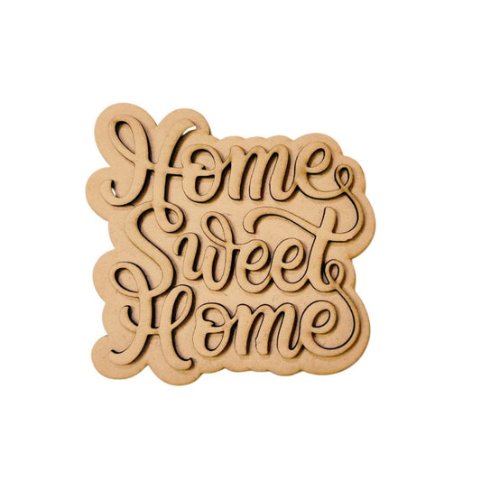 Home Sweet Home - Layered Embellishments ( Fridge Magnet Base )