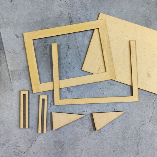 Horizontal Photo frame with back stand ( MDF )