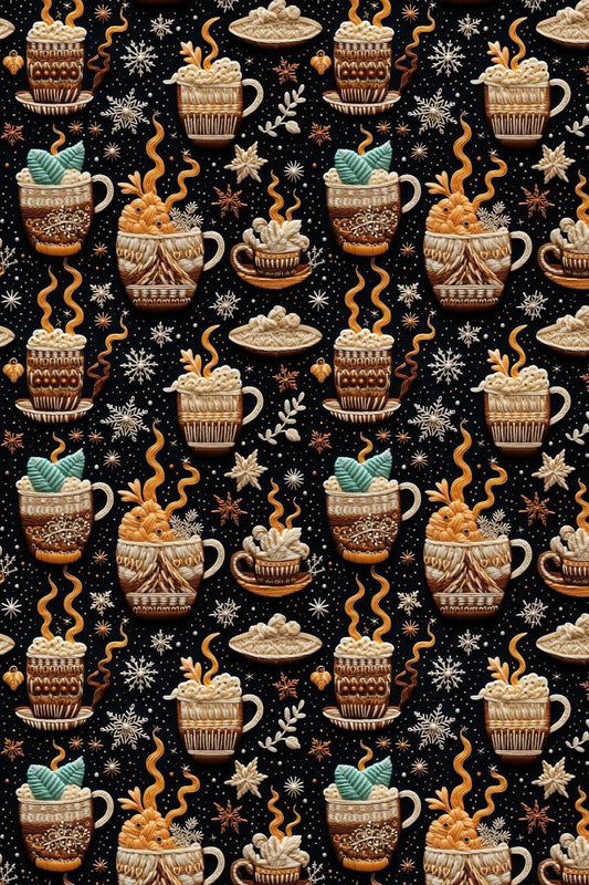 Hot Choco threads - Embroidery (Christmas - Decoupage paper )