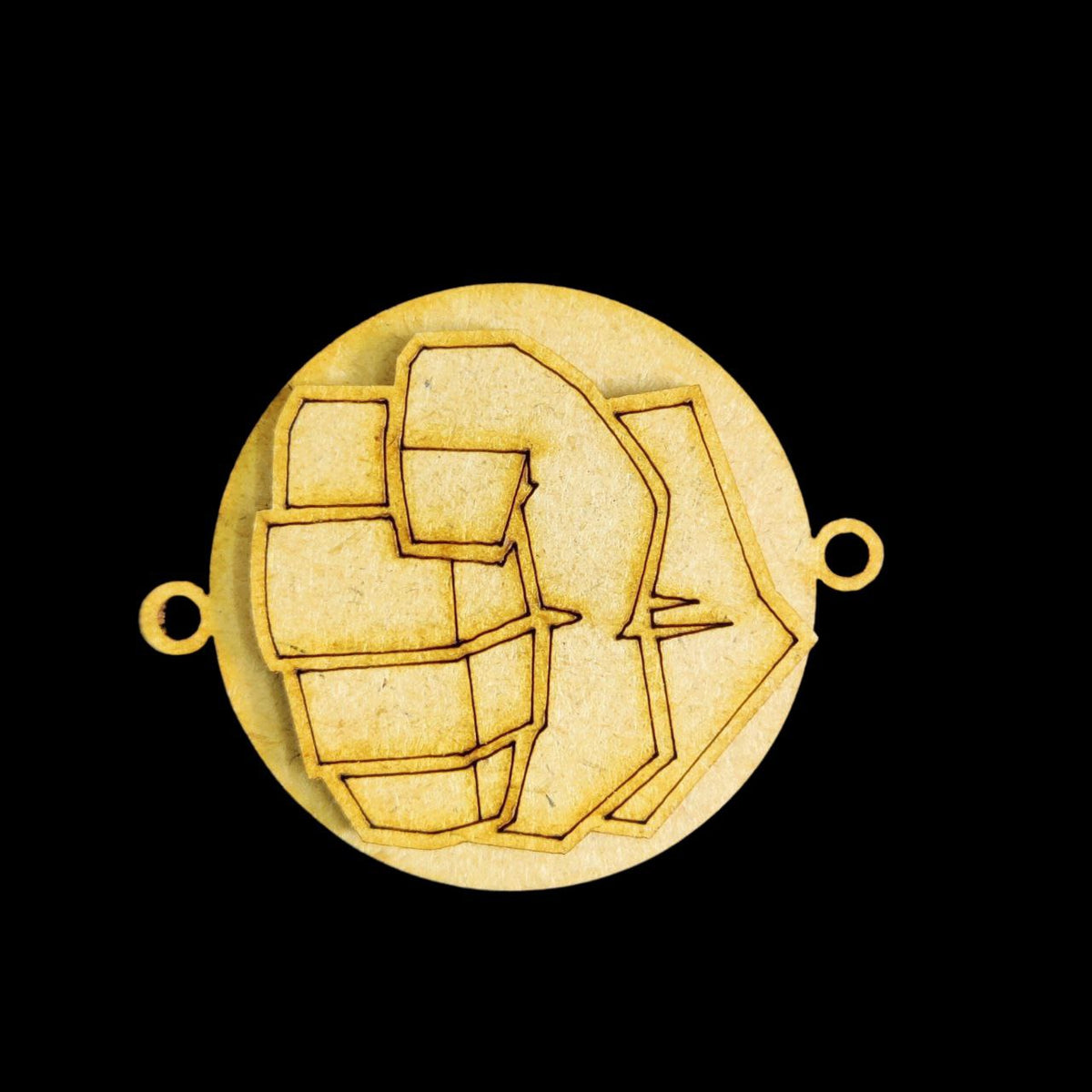 Personalised Initial rakhi with name engraving - Gold (Acrylic)