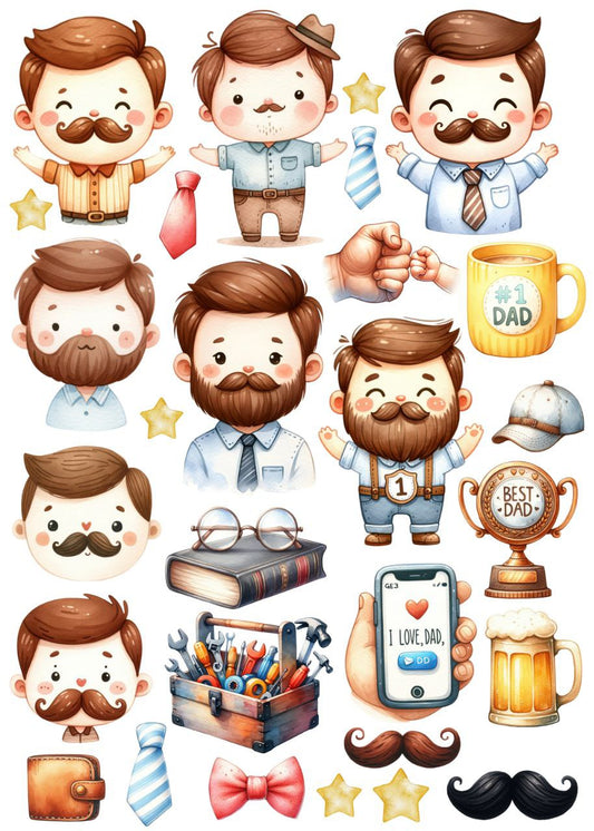 I Love Dad (Instant Transfer Sheet) Fathers Day