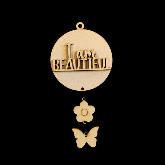 I am Beautiful (Bag Danglers MDF)