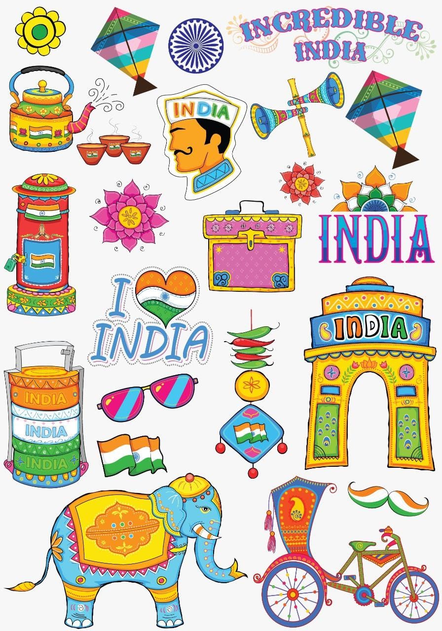 Incredible India ( Instant Transfer Sheets )