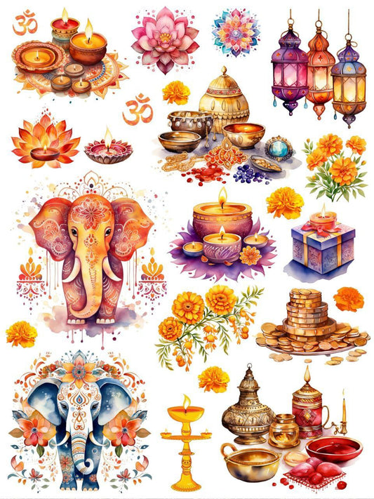 Indian Festival Prints (Instant Transfer Sheet)