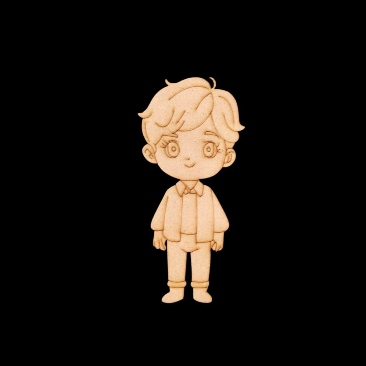 Innocent Boy (MDF Lasercut Premarked Colouring Base)