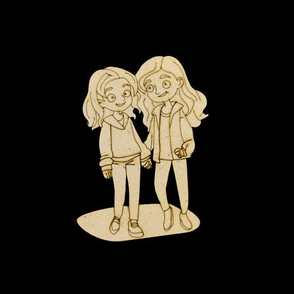 Twin BFFs (MDF Premarked Base) Friendship Day