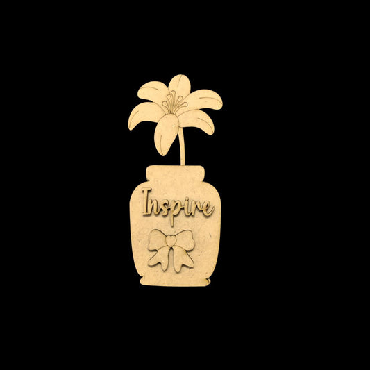 Inspire - Flower Vase (MDF Fridge Magnet Base )
